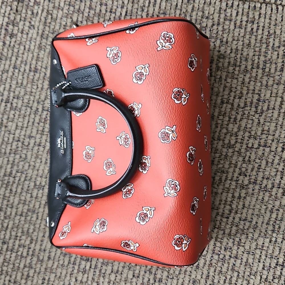 Coach Mini Bennett Satchel Bag Rose Sienna Floral